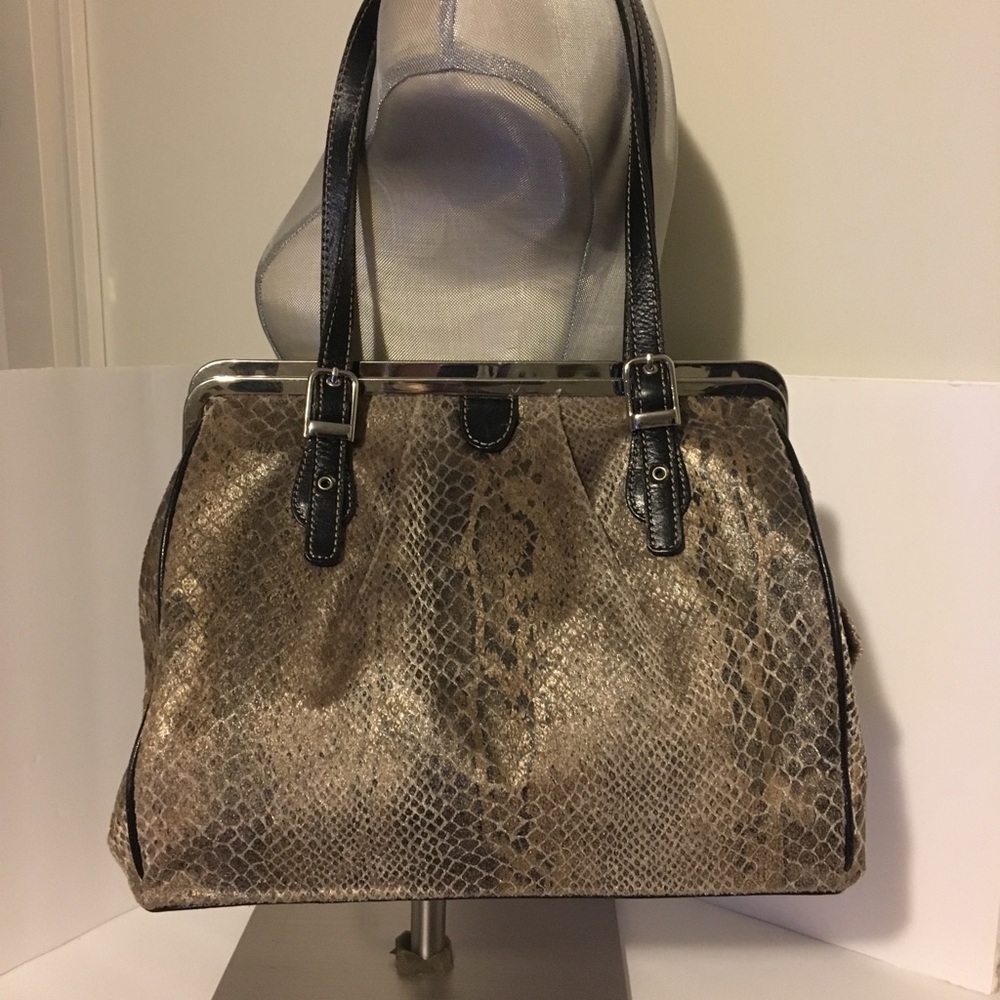 Maxx NY snakeskin print handbag